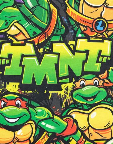 Teenage Mutant Ninja Turtles Boys Pyjama Set | Kids Black & Green T-Shirt & Shorts Nightwear Pajamas | TMNT Sleepwear PJs in Saudi Arabia