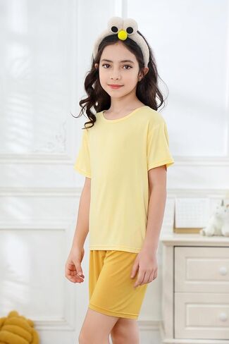 طقم بيجامة مودال للفتيات من DIPUG ملابس نوم بأكمام قصيرة للفتيات in Kuwait