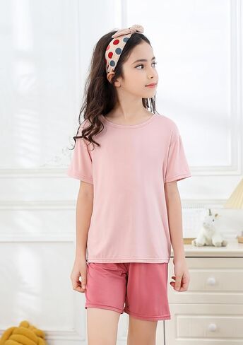 طقم بيجامة مودال للفتيات من DIPUG ملابس نوم بأكمام قصيرة للفتيات in Kuwait