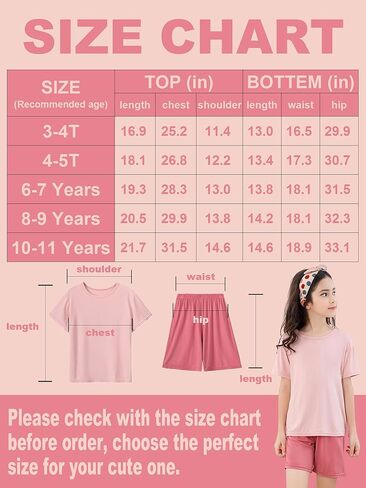 طقم بيجامة مودال للفتيات من DIPUG ملابس نوم بأكمام قصيرة للفتيات in Kuwait