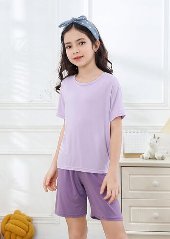 طقم بيجامة مودال للفتيات من DIPUG ملابس نوم بأكمام قصيرة للفتيات in Kuwait