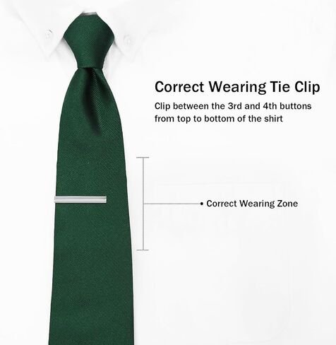Tie Clip for Men Silver, 2 Inch Tie Bar Tie Pins and Clips for Skinny Tie, Unique Men Tie Clip Tie Clasp Silver Suitable for Father's Day Gift, Wedding Anniversary, Business Professional in Saudi Arabia