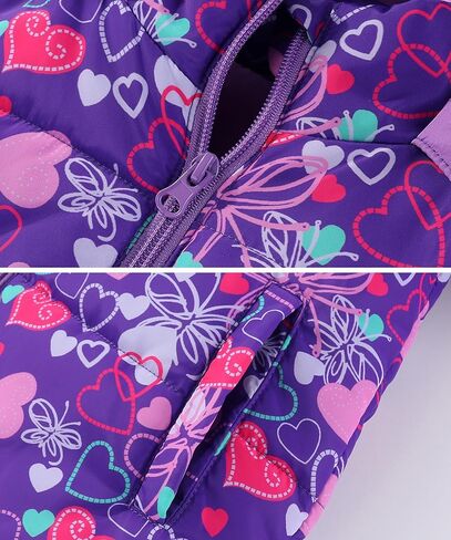 Girls 2 Piece Snowsuit Warm Padded Ski Jacket and Bib Pants Outfit Set in Saudi Arabia