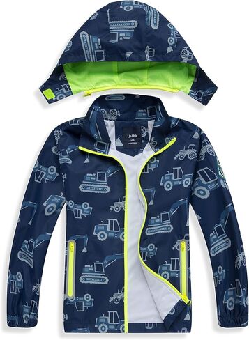 سترة مطر للأولاد مع غطاء رأس قابل للفصل ومعاطف مطر خفيفة الوزن للأطفال in Kuwait