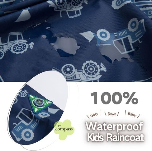 سترة مطر للأولاد مع غطاء رأس قابل للفصل ومعاطف مطر خفيفة الوزن للأطفال in Kuwait