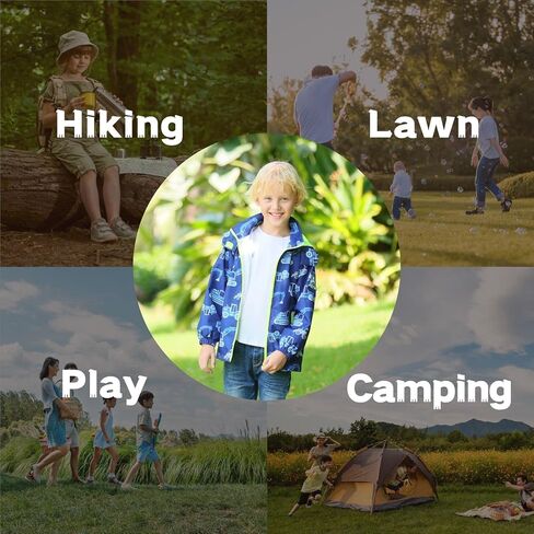 سترة مطر للأولاد مع غطاء رأس قابل للفصل ومعاطف مطر خفيفة الوزن للأطفال in Kuwait