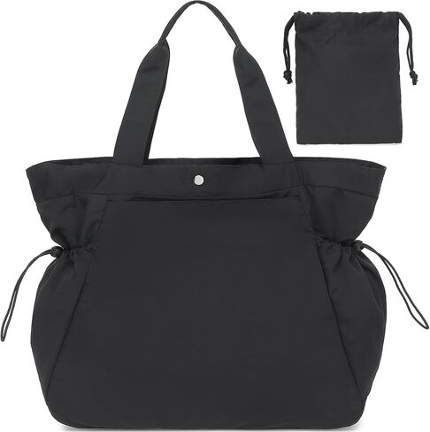 BTOOP Tote Bag for Women Foldable Beach Gym Bags Side-Cinch Lightweight Shopper Shoulder Bag for Travel, Work, College, Nurse in Saudi Arabia
