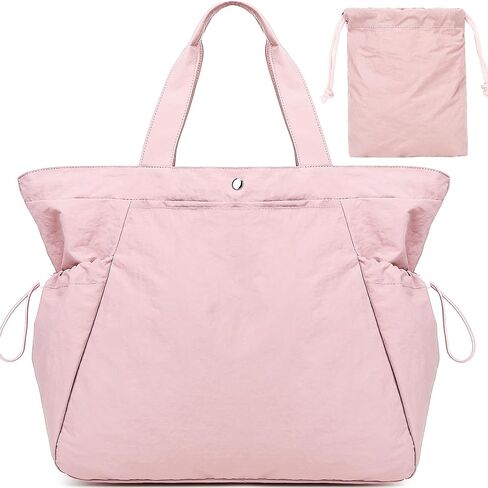 BTOOP Tote Bag for Women Foldable Beach Gym Bags Side-Cinch Lightweight Shopper Shoulder Bag for Travel, Work, College, Nurse in Saudi Arabia