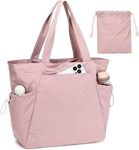 BTOOP Tote Bag for Women Foldable Beach Gym Bags Side-Cinch Lightweight Shopper Shoulder Bag for Travel, Work, College, Nurse in Saudi Arabia