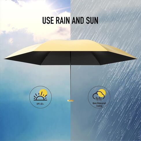 Travel Mini Compact Umbrella,Umbrellas for Sun&Rain,UV protection umbrella,Small&Lightweight,Umbrella for Girls and Women,With umbrella purse in Saudi Arabia