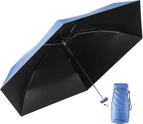 Travel Mini Compact Umbrella,Umbrellas for Sun&Rain,UV protection umbrella,Small&Lightweight,Umbrella for Girls and Women,With umbrella purse in Saudi Arabia