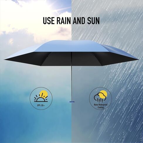Travel Mini Compact Umbrella,Umbrellas for Sun&Rain,UV protection umbrella,Small&Lightweight,Umbrella for Girls and Women,With umbrella purse in Saudi Arabia