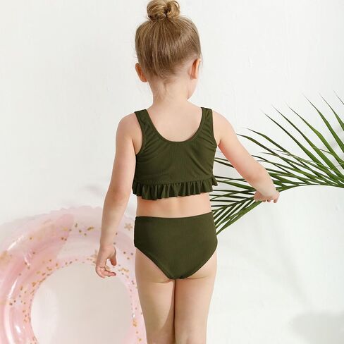 ملابس سباحة بكيني للفتيات من SYNPOS بدلة استحمام للفتيات الصغيرات ملابس سباحة للشاطئ مكونة من قطعتين in Kuwait