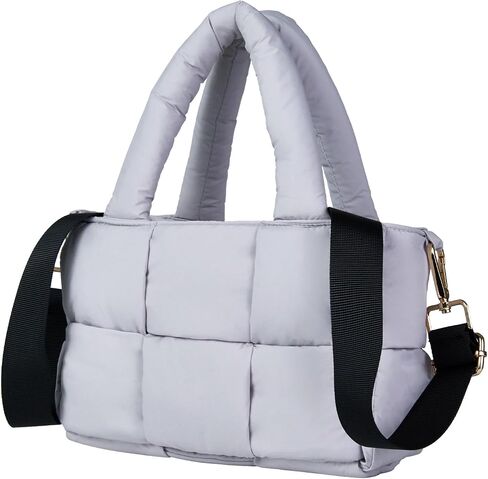 NAARIIAN Puffer Tote Bag Small Women's Satchel handbag Cross body Shoulder bag Woven Puffy Purse in Saudi Arabia