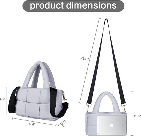 NAARIIAN Puffer Tote Bag Small Women's Satchel handbag Cross body Shoulder bag Woven Puffy Purse in Saudi Arabia