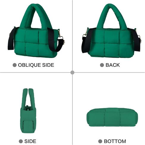 NAARIIAN Puffer Tote Bag Small Women's Satchel handbag Cross body Shoulder bag Woven Puffy Purse in Saudi Arabia