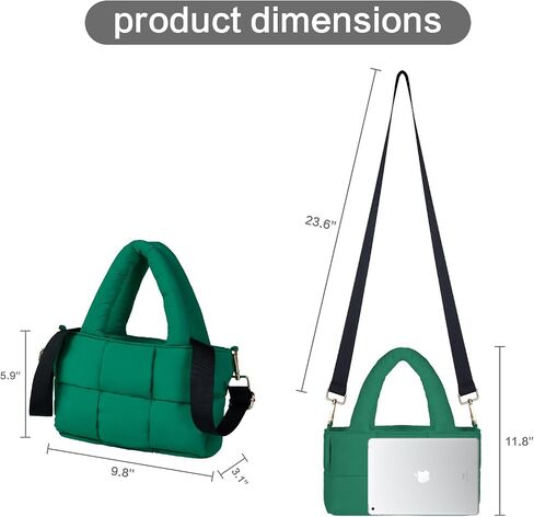 NAARIIAN Puffer Tote Bag Small Women's Satchel handbag Cross body Shoulder bag Woven Puffy Purse in Saudi Arabia