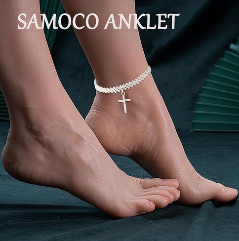 الفضة حجر الراين خلخال أساور للنساء قابل للتعديل الخلخال التنس للماء لذيذ الطبقات القلب الخلخال سحر الصيف الشاطئ مجوهرات للقدم in Kuwait