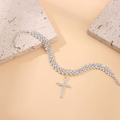 الفضة حجر الراين خلخال أساور للنساء قابل للتعديل الخلخال التنس للماء لذيذ الطبقات القلب الخلخال سحر الصيف الشاطئ مجوهرات للقدم in Kuwait