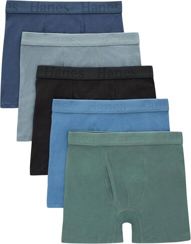 ملابس داخلية للأولاد من Hanes Originals SuperSoft، فسكوز للأولاد من ملابس الخيزران الداخلية، 5 قطع in Kuwait