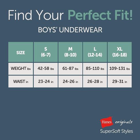 ملابس داخلية للأولاد من Hanes Originals SuperSoft، فسكوز للأولاد من ملابس الخيزران الداخلية، 5 قطع in Kuwait