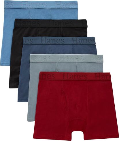 ملابس داخلية للأولاد من Hanes Originals SuperSoft، فسكوز للأولاد من ملابس الخيزران الداخلية، 5 قطع in Kuwait