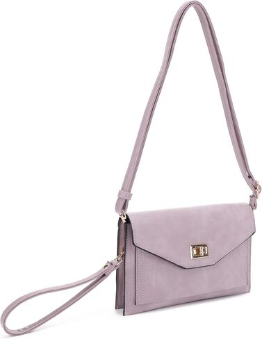 Isabelle Multifunctional Women's Envelope Style Crossbody Wallet Clutch with Turn Lock and Zipper Closure in Saudi Arabia