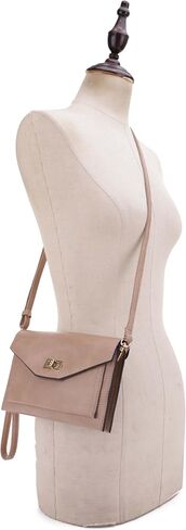 Isabelle Multifunctional Women's Envelope Style Crossbody Wallet Clutch with Turn Lock and Zipper Closure in Saudi Arabia