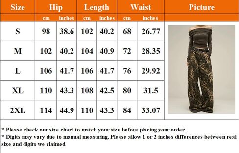سروال Y2k سروال بطبعة الفهد جينز مستقيم الساق جينز فضفاض سروال كبير الحجم جينز واسع الساق in Kuwait