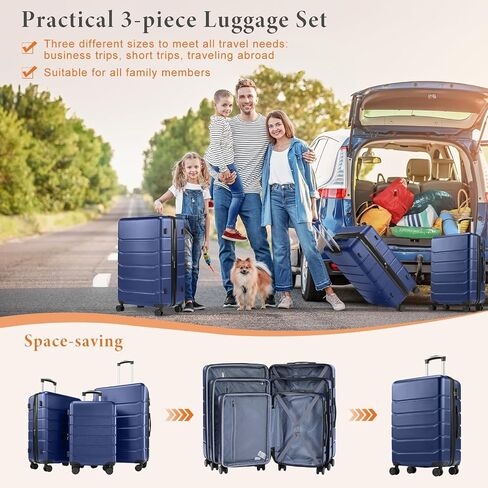 Sweetcrispy 20 inch Carry on Luggage, Hard Shell ABS Suitcase with Double Spinner Wheels, Lightweight Expandable Rolling Luggage with TSA Lock in Saudi Arabia
