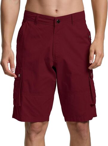 Men's Cargo Shorts Relaxed Fit Below Knee Length Hiking Shorts with 6 Pockets in Saudi Arabia