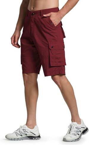 Men's Cargo Shorts Relaxed Fit Below Knee Length Hiking Shorts with 6 Pockets in Saudi Arabia