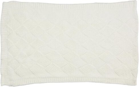Barefoot Dreams® CozyChic® Women's Diamond Weave Blanket Scarf, Pearl, 27"x80" in Saudi Arabia