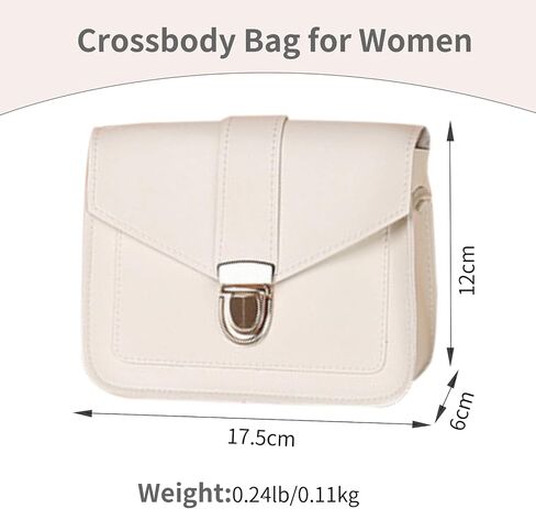 Crossbody Bag for Women Ladies Handbag Purse, Elegance Crossbody Bag for Party Work Sports (White) in Saudi Arabia
