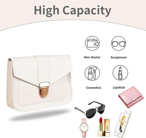 Crossbody Bag for Women Ladies Handbag Purse, Elegance Crossbody Bag for Party Work Sports (White) in Saudi Arabia