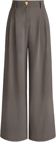 AUTOMET Women Wide Leg Dress Pants High Waisted Loose Fit Business Casual Work Trousers with Pockets 2024 in Saudi Arabia