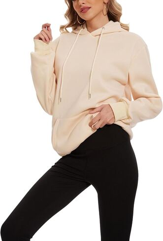 Womens Hoodies Pullover Unisex Jogger Casual Sweatshirt Long Sleeve Pockets Fashion Fall Winter Clothes in Saudi Arabia