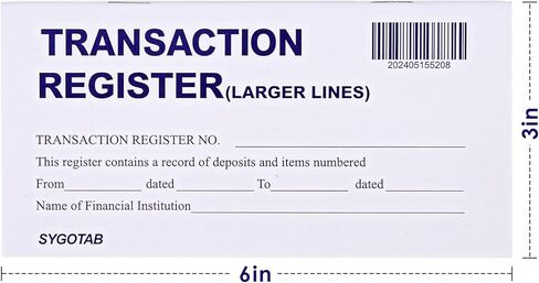 6PCS Larger Lines Check registers for Personal Checkbook in Kuwait
