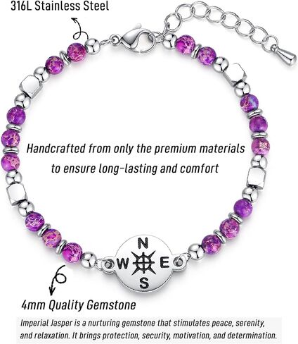 2024 Graduation Gifts for Her Girls Women, Tiny Gemstone Graduation Bracelet with Unique Cap Gift Box as High School College Kindergarten 5th 8th Grade Graduation Gifts in Saudi Arabia