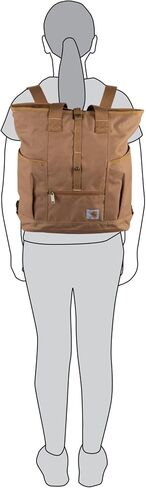 Carhartt، حقيبة متينة مع أشرطة قابلة للتعديل وحقيبة كمبيوتر محمول، حقيبة ظهر قابلة للتحويل باللون البني، مقاس واحد in Saudi Arabia