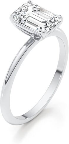 2-3 Carat Cushion/Round/Emerald/Radiant Cut Moissanite Engagement Statement Wedding Band Ring for Women in 14k White Gold (D-E, VS1, 3 CTW) Anniversary Promise Ring Size 4.5 to 11 in Kuwait