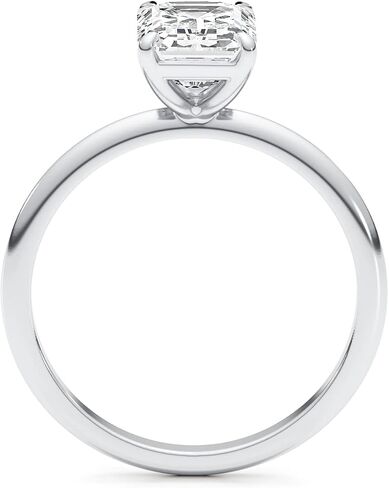 2-3 Carat Cushion/Round/Emerald/Radiant Cut Moissanite Engagement Statement Wedding Band Ring for Women in 14k White Gold (D-E, VS1, 3 CTW) Anniversary Promise Ring Size 4.5 to 11 in Kuwait