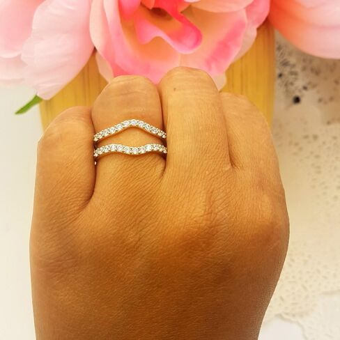 مجموعة Dazzlingrock 1.60 قيراط مكعب مستدير من الزركونيا خاتم محسن لحفلات الزفاف للنساء من الذهب الصلب عيار 14 قيراط in Saudi Arabia