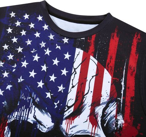 Mens USA Flag Stars and Stripes 4th of July Tank Tops Retro Muscle 1776 Sleeveless Shirt in Kuwait