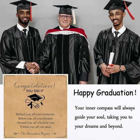 Graduation Gift for Him - Class of 2024 College Masters High School Graduate Inspirational Compass Beads Bracelet Graduation Gifts for Boys Men Friends Senior Students in Kuwait