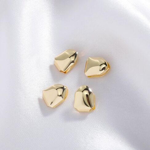 TOPGRILLZ Grillz غطاء أسنان ذهبي Grillz أسنان للرجال شوايات أسنان ذهبية لأسنانك 4 قطع 18 قيراط مطلية بالذهب/الفضة شواية واحدة للنساء مجوهرات ذهبية هيب هوب مغني الراب in Kuwait