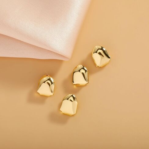 TOPGRILLZ Grillz غطاء أسنان ذهبي Grillz أسنان للرجال شوايات أسنان ذهبية لأسنانك 4 قطع 18 قيراط مطلية بالذهب/الفضة شواية واحدة للنساء مجوهرات ذهبية هيب هوب مغني الراب in Kuwait