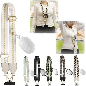 Phone Strap with Zippered Pouch, Waterproof Nylon CutePhone Lanyard Crossbody Wrist Strap, Suitable for Mobile Phone Wallet in Saudi Arabia