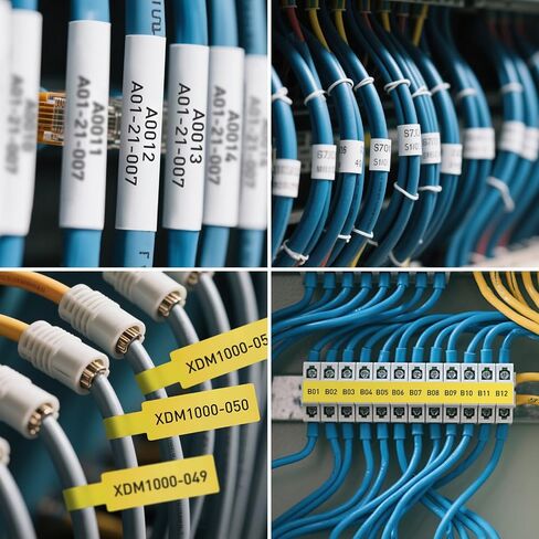 SUPVAN G15M Series Heat Shrink Tubing for Thermal Transfer, 0.59'' W 4.92' L, 2:1 Shrink Ratio, Waterproof, High Temperature Resistant & Non-Fading Labels for Outdoors & Indoor, Black on Yellow in Saudi Arabia