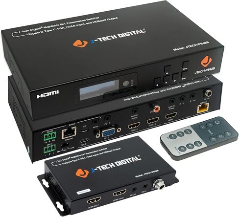 J-Tech ديجيتال J-Tech بجودة عالية SPDIF TOSLINK مصفوفة صوت رقمي بصري 4×2 (أربعة مدخلات خرجان) in Saudi Arabia